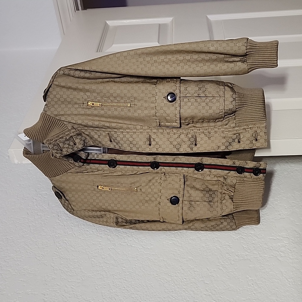GUCCI Kids Waterproof GG Windbreaker Jacket 3/4